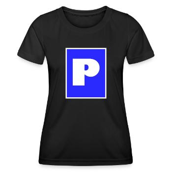Ma place de parking - T-shirt sport Femme - noir - Devant - AI Model Female 172 light (172cm)