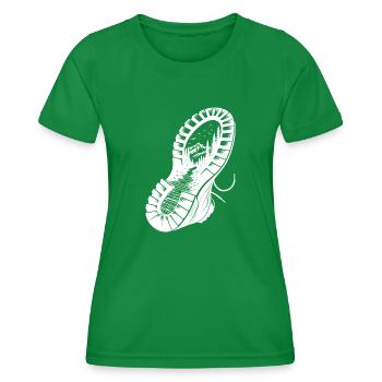Nature Mountain Profile Landscape Chaussures de randonnée Semelle - T-shirt sport Femme - vert - Devant - AI Model Female 172 dark (172cm)