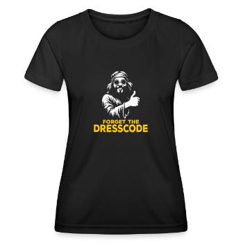 Freedom in Style - 'Forget the dress code' - Women's Functional T-Shirt - black - Front - AI Model Female 172 light (172cm)
