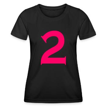 2 - T-shirt sport Femme - noir - Devant - AI Model Female 172 light (172cm)