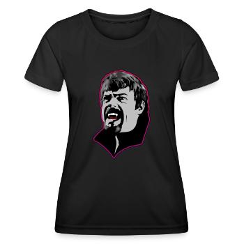 Un homme vampire affamé - Rose - T-shirt sport Femme - noir - Devant - AI Model Female 172 light (172cm)