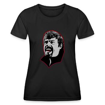 Un homme vampire affamé - rouge - T-shirt sport Femme - noir - Devant - AI Model Female 172 light (172cm)