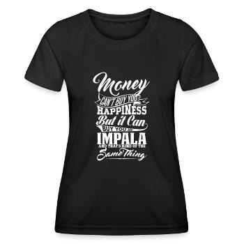 GELD UND IMPALA W - Frauen Funktions-T-Shirt - Schwarz - Vorne - AI Model Female 172 light (172cm)