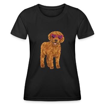 Labradoodle Dog - Women's Functional T-Shirt - black - Front - AI Model Female 172 light (172cm)