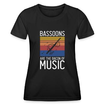 Woodwind instrument and bassoon wind instrument - Women's Functional T-Shirt - black - Front - AI Model Female 172 light (172cm)