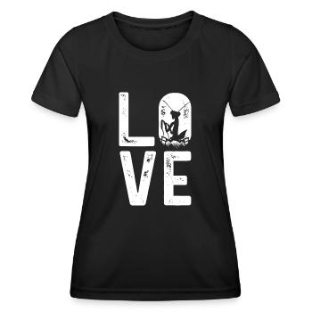 Gottesanbeterin Insektensammler Entomologe - Frauen Funktions-T-Shirt - Schwarz - Vorne - AI Model Female 172 light (172cm)