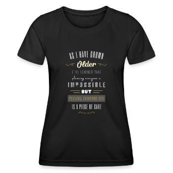Als ich älter geworden bin - Frauen Funktions-T-Shirt - Schwarz - Vorne - AI Model Female 172 light (172cm)