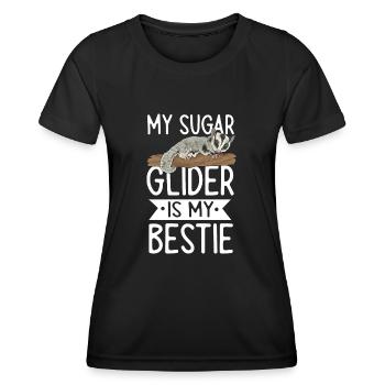 Short-headed glider Sugar Glider - Women's Functional T-Shirt - black - Front - AI Model Female 172 light (172cm)