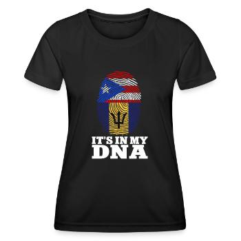 Drapeau de la Barbade Bayan barbadien - T-shirt sport Femme - noir - Devant - AI Model Female 172 light (172cm)