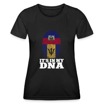 Drapeau de la Barbade Bayan barbadien - T-shirt sport Femme - noir - Devant - AI Model Female 172 light (172cm)