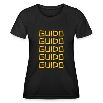 Vorname Guido - Frauen Funktions-T-Shirt - Schwarz - Vorne - AI Model Female 172 light (172cm)