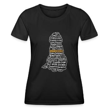 Bernedoodle Dog - Women's Functional T-Shirt - black - Front - AI Model Female 172 light (172cm)