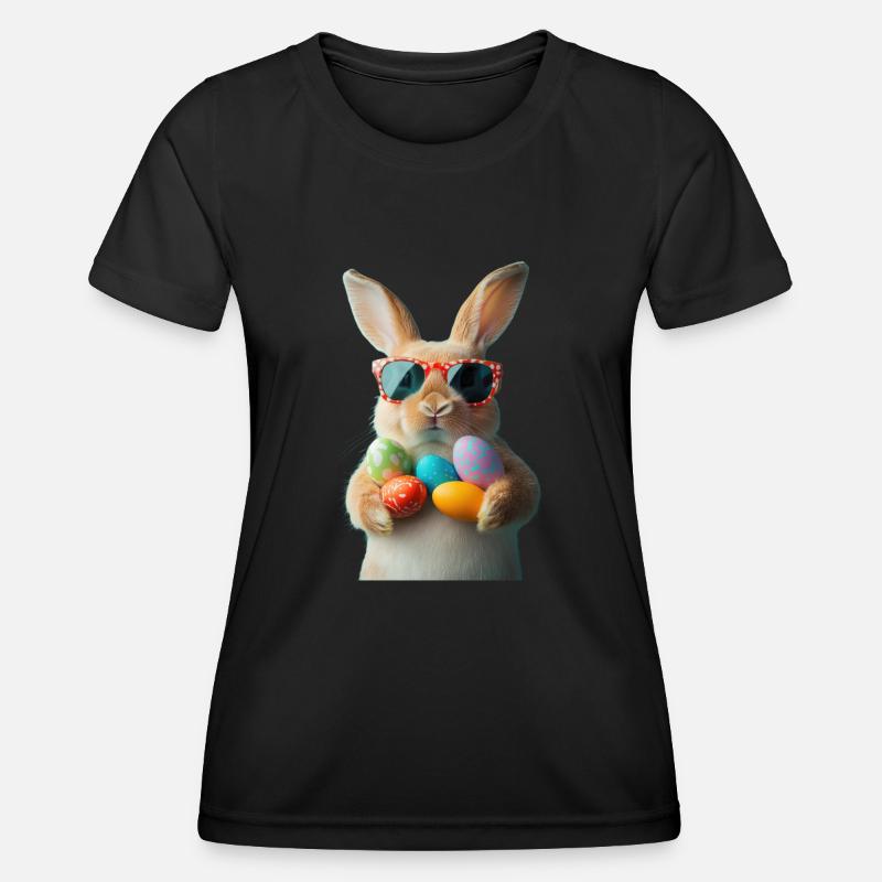 Easter Bunny - Women's Functional T-Shirt - black