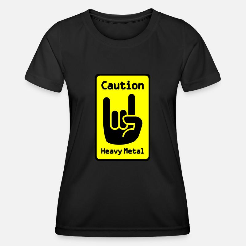 Caution: Heavy Metal - Women's Functional T-Shirt - black