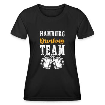 Hamburg Drinking Team - Frauen Funktions-T-Shirt - Schwarz - Vorne - AI Model Female 172 light (172cm)