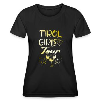 Tirol Girls Tour Gold - T-shirt sport Femme - noir - Devant - AI Model Female 172 light (172cm)