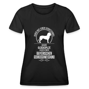BAYERISCHER GEBIRGSSCHWEIßHUND Schutz Wilsigns - Frauen Funktions-T-Shirt - Schwarz - Vorne - AI Model Female 172 light (172cm)