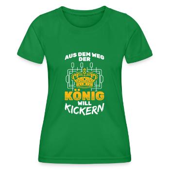 Tischkicker Fußball Tischfußball - Frauen Funktions-T-Shirt - Kelly Green - Vorne - AI Model Female 172 dark (172cm)