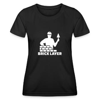 Brick layer - Women's Functional T-Shirt - black - Front - AI Model Female 172 light (172cm)