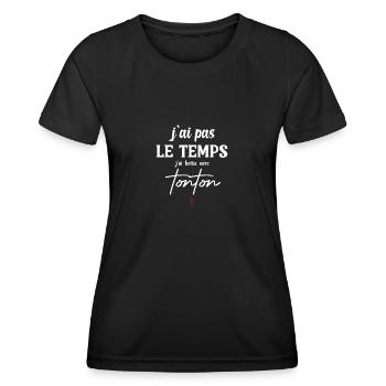 Ich albern mit Onkel - Frauen Funktions-T-Shirt - Schwarz - Vorne - AI Model Female 172 light (172cm)