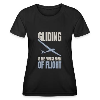 Les voiliers | Cadeau de vol à voile des pilotes - T-shirt sport Femme - noir - Devant - AI Model Female 172 light (172cm)