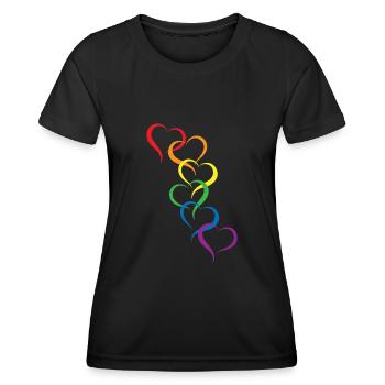 LGBT Cadeau sort Amis Pride Droits - T-shirt sport Femme - noir - Devant - AI Model Female 172 light (172cm)