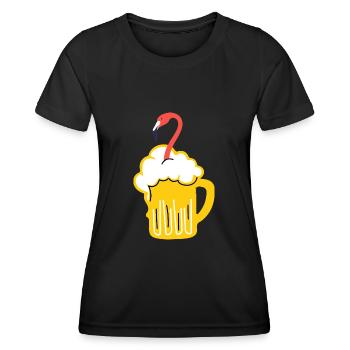 Flamingo - T-shirt sport Femme - noir - Devant - AI Model Female 172 light (172cm)
