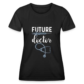 Arzt Ärztin Medizinstudium Medizinstudent Doktor - Frauen Funktions-T-Shirt - Schwarz - Vorne - AI Model Female 172 light (172cm)