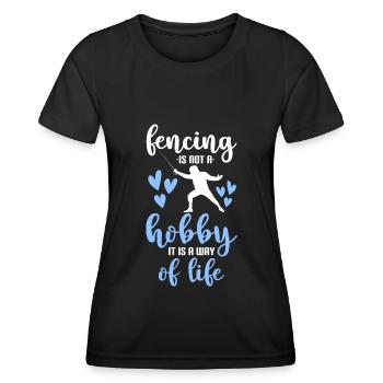 Sport Fencer Fencer Martial Arts - Women's Functional T-Shirt - black - Front - AI Model Female 172 light (172cm)