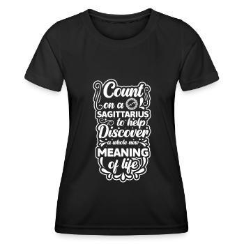 Horoskop Geburtstag Dezember - Frauen Funktions-T-Shirt - Schwarz - Vorne - AI Model Female 172 light (172cm)