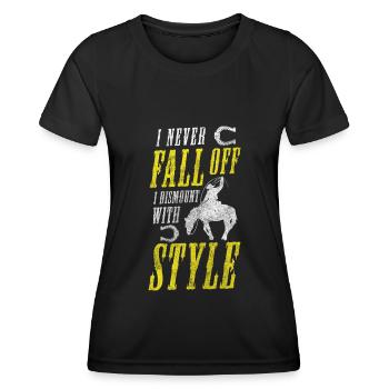 Selle de cowboy - T-shirt sport Femme - noir - Devant - AI Model Female 172 light (172cm)