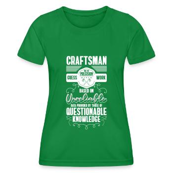 Craftsman Work Plumber Construction Worker - Women's Functional T-Shirt - kelly green - Front - AI Model Female 172 dark (172cm)
