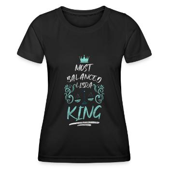 Constellation de la Balance Octobre Superstition - T-shirt sport Femme - noir - Devant - AI Model Female 172 light (172cm)