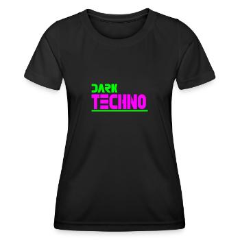 Düsterer Techno - Frauen Funktions-T-Shirt - Schwarz - Vorne - AI Model Female 172 light (172cm)