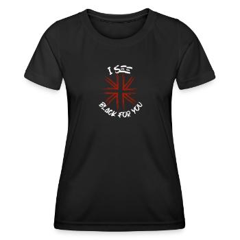 Je vois du noir pour toi - T-shirt sport Femme - noir - Devant - AI Model Female 172 light (172cm)