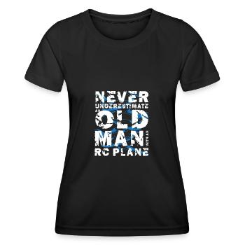 Avion modèle réduit RC - T-shirt sport Femme - noir - Devant - AI Model Female 172 light (172cm)