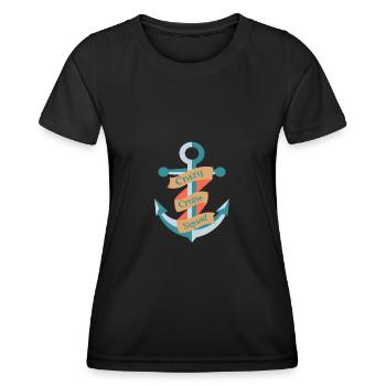 Bateau de croisière - T-shirt sport Femme - noir - Devant - AI Model Female 172 light (172cm)