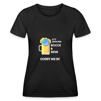 Boccia Boule Petanque - Frauen Funktions-T-Shirt - Schwarz - Vorne - AI Model Female 172 light (172cm)