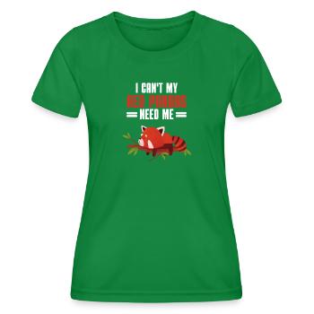 Zoo Animal Lovers Cadeau Drôle Panda Rouge - T-shirt sport Femme - vert - Devant - AI Model Female 172 dark (172cm)