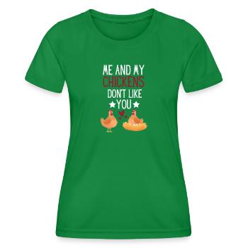 Animal Lovers Farm Animal Farmer Cadeau Poulet - T-shirt sport Femme - vert - Devant - AI Model Female 172 dark (172cm)