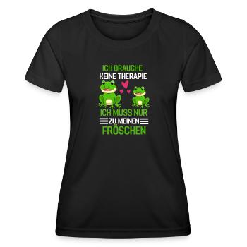 Ozean Tierliebhaber Meerestier Geschenk Wal - Frauen Funktions-T-Shirt - Schwarz - Vorne - AI Model Female 172 light (172cm)