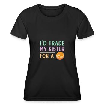 Pfannkuchen - Frauen Funktions-T-Shirt - Schwarz - Vorne - AI Model Female 172 light (172cm)