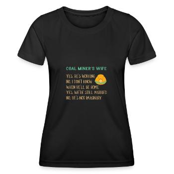 Mineurs de mines - T-shirt sport Femme - noir - Devant - AI Model Female 172 light (172cm)