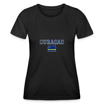Curaçao - Frauen Funktions-T-Shirt - Schwarz - Vorne - AI Model Female 172 light (172cm)