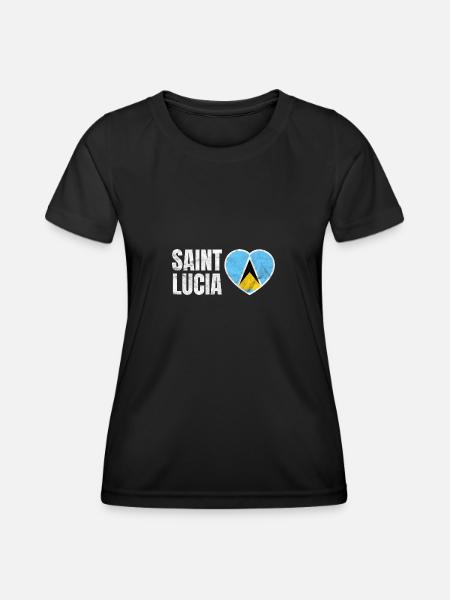 Saint Lucia - Women's Functional T-Shirt - black