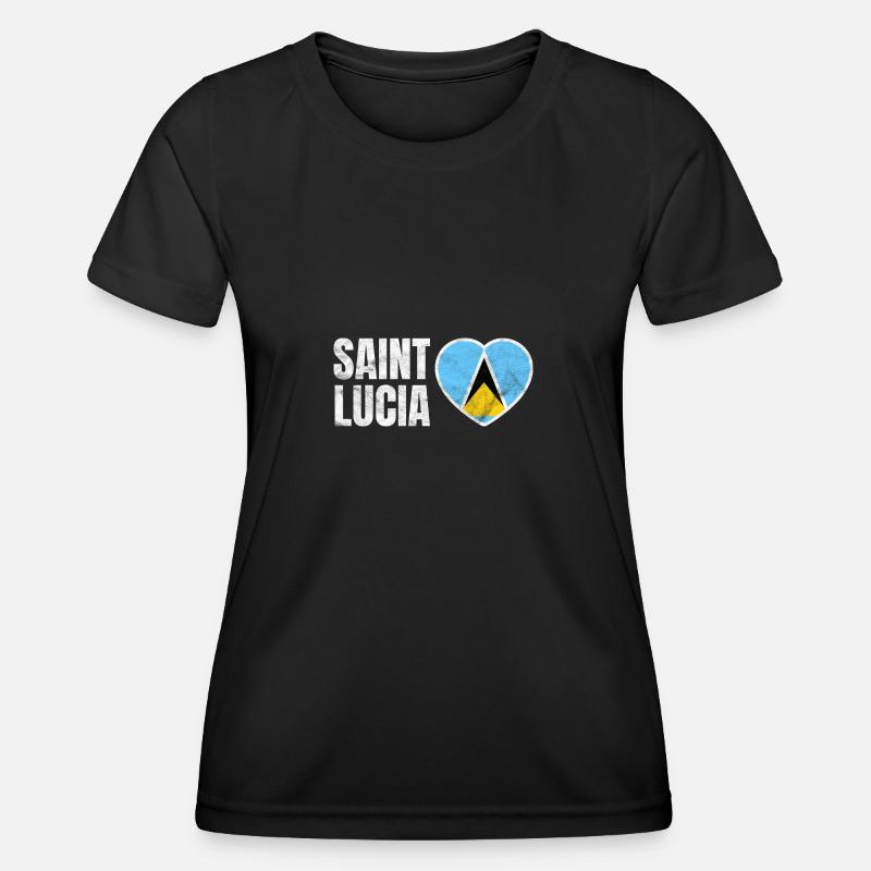 Saint Lucia - Women's Functional T-Shirt - black