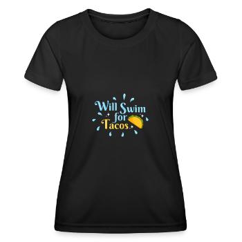 Nageurs - T-shirt sport Femme - noir - Devant - AI Model Female 172 light (172cm)