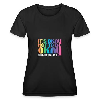 Santé mentale Mentale Gesundheit - T-shirt sport Femme - noir - Devant - AI Model Female 172 light (172cm)