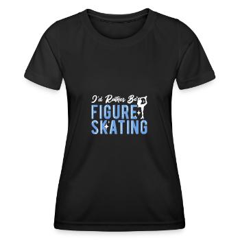 Eiskunstlauf - Frauen Funktions-T-Shirt - Schwarz - Vorne - AI Model Female 172 light (172cm)