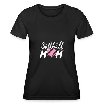 Softball - T-shirt sport Femme - noir - Devant - AI Model Female 172 light (172cm)